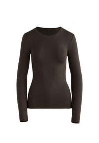THERMAL SEAMLESS BASE LAYER T-SHIRT - Long sleeved top - mottled light brown