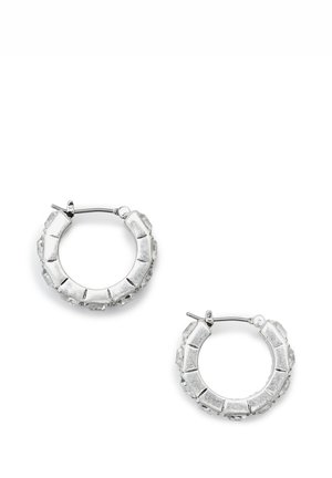 DOUBLE CRYSTAL HUGGIE - Earrings - silver-coloured