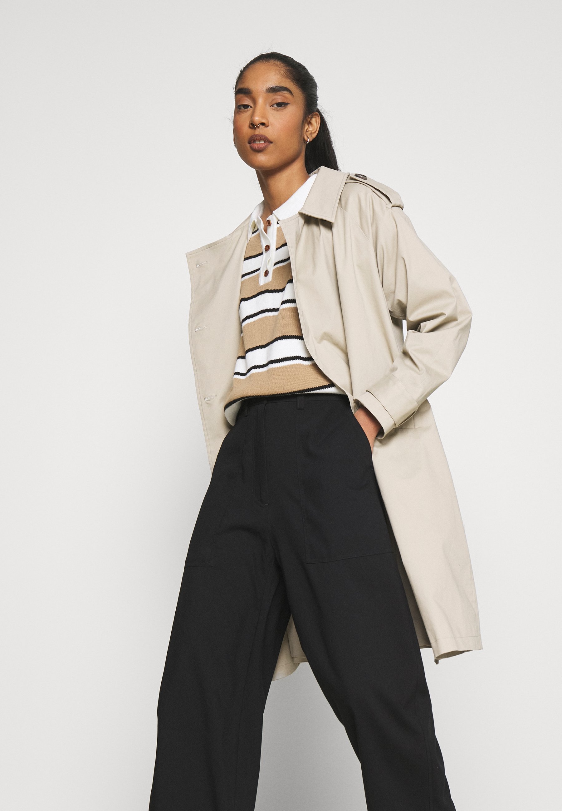 Weekday JINA TROUSER - Trousers - black 