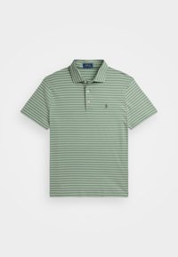 CUSTOM SLIM FIT STRIPED SOFT COTTON POLO - Bluză polo - fatigue/white