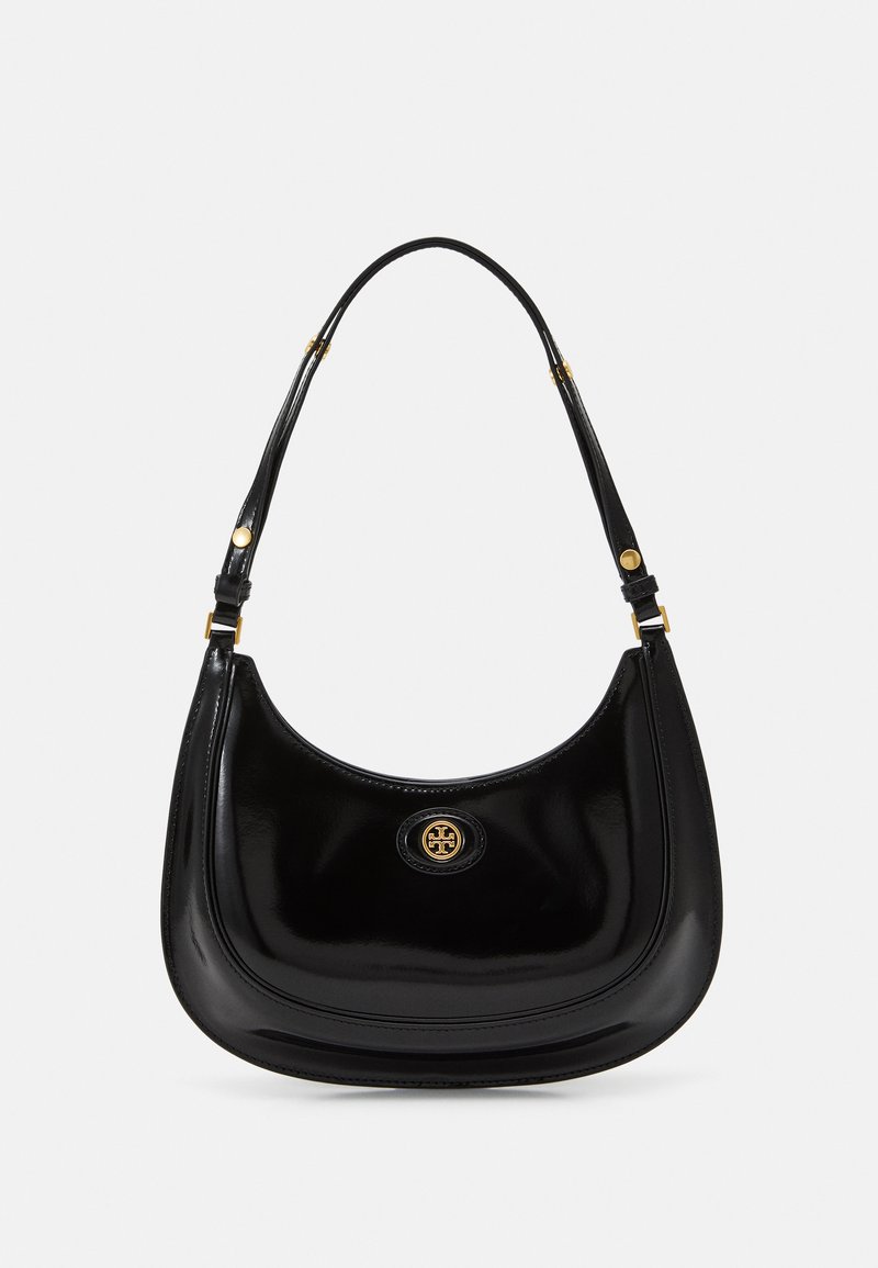 Tory Burch ROBINSON SPAZZOLATO CONVERTIBLE CRESCENT BAG - Borsa a mano - black
