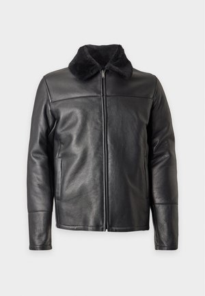 STUDIO ID, UNISEX - Chaqueta de cuero - black