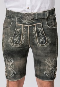Stockerpoint Leren broek - grau gespeckt