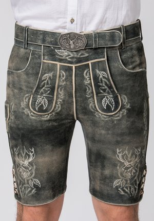 Stockerpoint Pantalon en cuir - grau gespeckt
