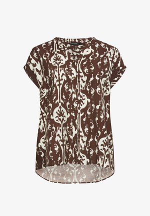 Evans, PLUS SIZE SHORT SLEEVE TOPS - Blouse - chocolate