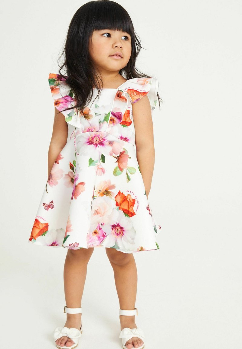 Baker by Ted Baker BAKER BY TED BAKER WHITE FLORAL SCUBA DRESS ...