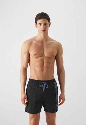 MEDIUM DRAWSTRING SIDE TAPE - Swimming shorts - black