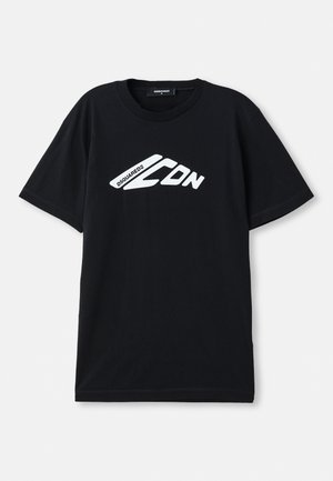 COOL FIT TEE - Print T-shirt - black