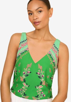 Love & Roses V NECK FRONT BACK -REGULAR FIT - Débardeur - green paisley