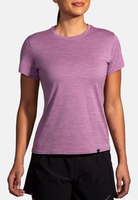 Brooks LUXE SHORT SLEEVE - Camiseta deportiva - htr washed plum