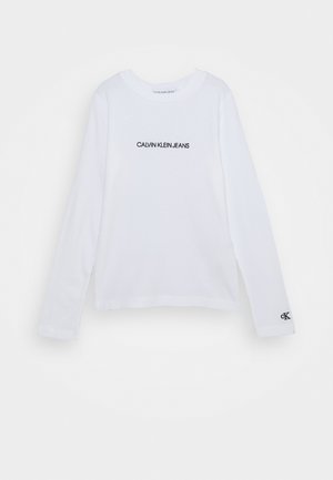 LOGO - Long sleeved top - white