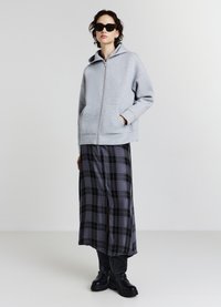 Calliope CON CAPPUCCIO - Felpa con zip - grigio medio melange