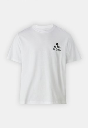 Jack & Jones JORWINGS TEE CREW NECK UNISEX - T-shirt imprimé - bright white