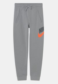 Nike Sportswear CLUB PANT UNISEX - Träningsbyxor - light smoke grey/pink foam/white