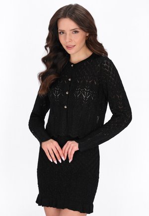 Strickjacke - black black