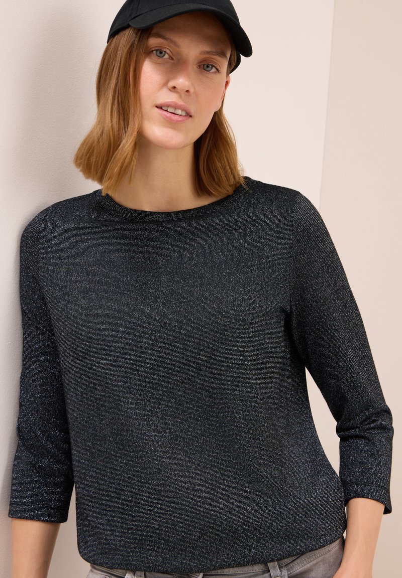 Cecil Maglietta Basic Con Glitter Donna | Girocollo Maniche Corte | Morbida Viscosa Con Fili Luminosi - 2