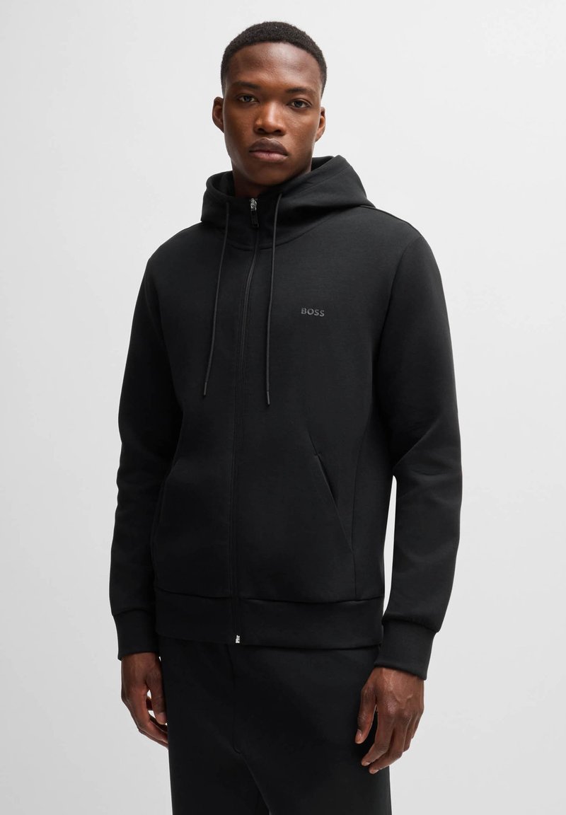 BOSS - SAGGY - Tröja med dragkedja - black, Förstora