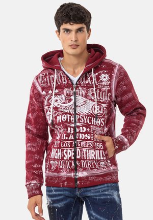 Zip-up sweatshirt - burgundy