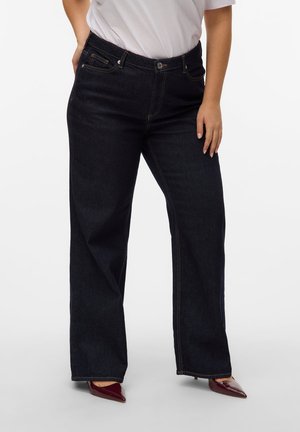 Vero Moda Curve, VMCTESSA - Дънки с широк крачол - dark blue denim