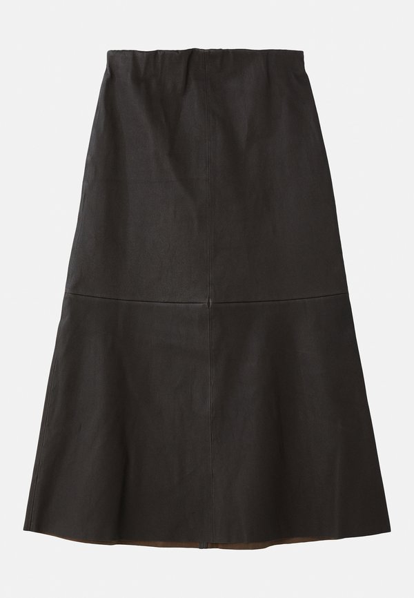 SIMOAS - A-line skirt - dark mahogany2