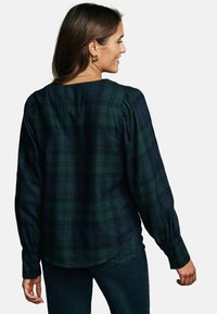 Laura Ashley REGULAR FIT  CHECK PUFF SLEEVE  - Blus - green black
