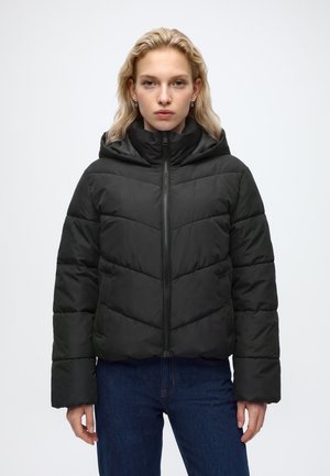 ONLY, ONLCLAIR PUFFER HOOD JACKET - Vinterjakker - black