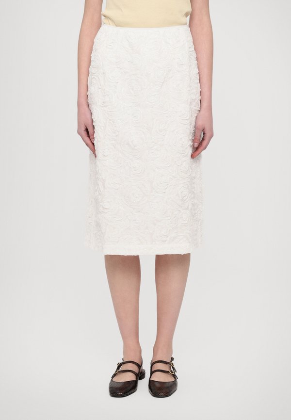 SAMINA - Bleistiftrock - cloud dancer