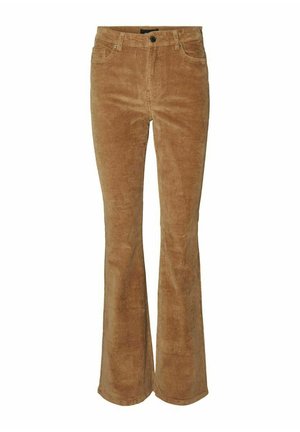 Vero Moda HIGH WAIST VMSIGA FLARED - Pantaloni - tobacco brown