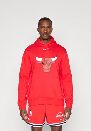 CHICAGO BULLS CLUB LOGO - Sweat à capuche - university red/white