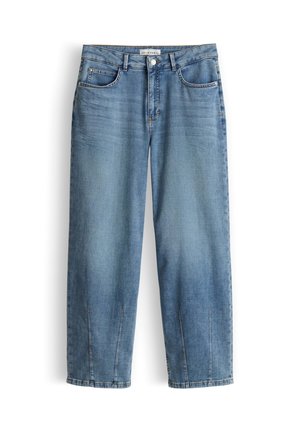 OPUS PANTS, TWISTED FIT - Straight leg jeans - mid blue