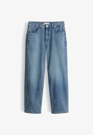 OPUS PANTS, TWISTED FIT - Straight leg jeans - mid blue