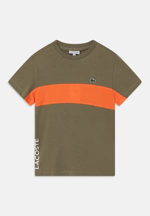 TEE COLOR BLOCK UNISEX - T-shirt con stampa - khaki/buoy