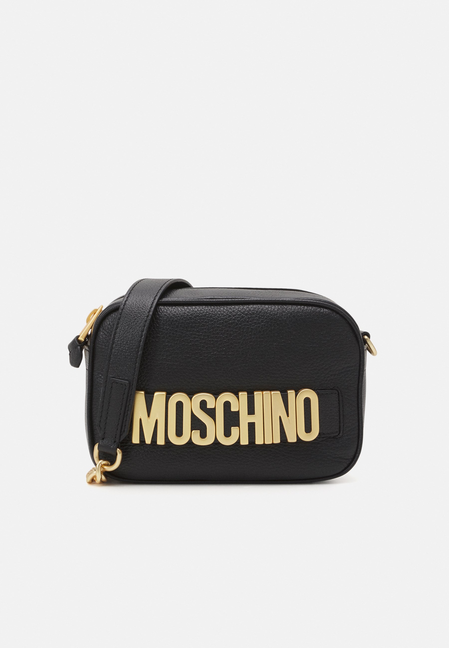 MOSCHINO LETTERING SHOULDER BAG - Umhängetasche - black/schwarz  