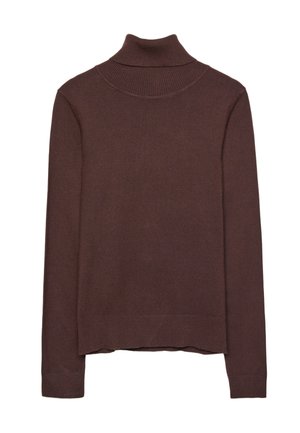 Stradivarius TURTLENECK  - Pullover - dark brown