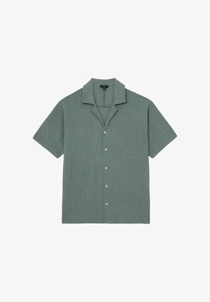 Reiss, REGULAR FIT - KNOX TEXTURED RAGLAN CUBAN-COLLAR SHIRT . - Hemd - dark sage