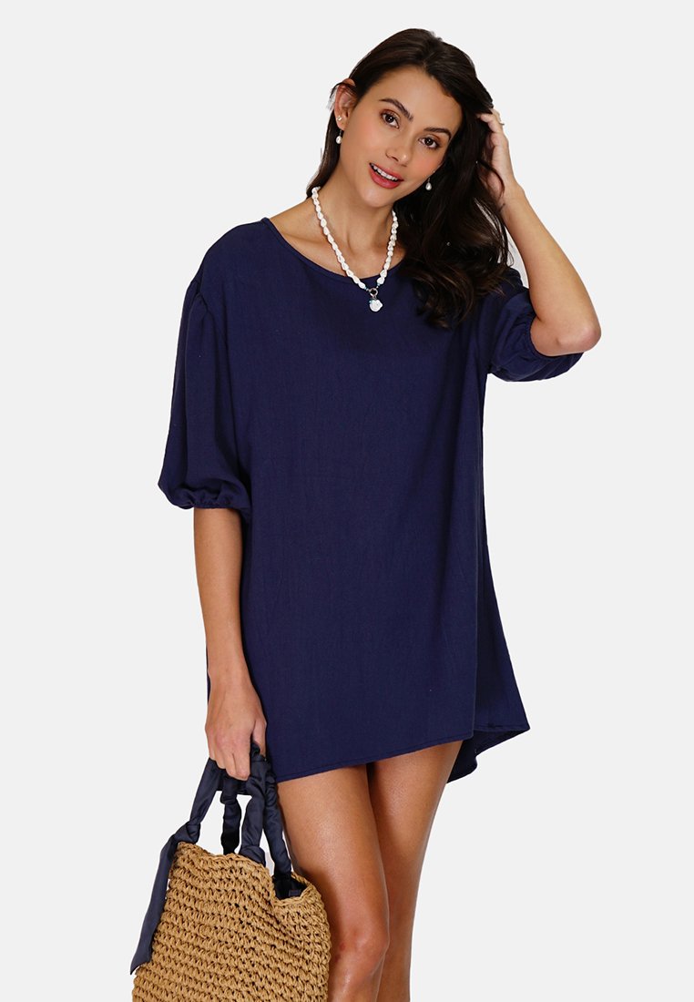 Le Jardin Du Lin Jurk donkerblauw