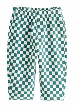 REGULAR FIT - CHECKED - Pantaloni - green white checkerboard