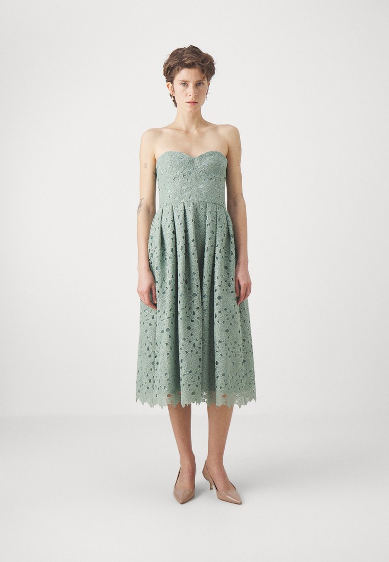 Swing - MIDI LENGTH CORSAGE DRESS - Cocktailkjole - soft green, Forstørre