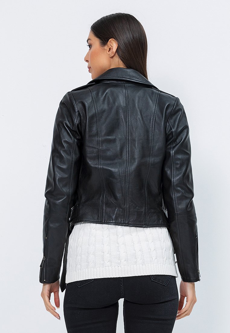 Giorgio Di Mare Giacca di pelle - black/nero - Zalando.it