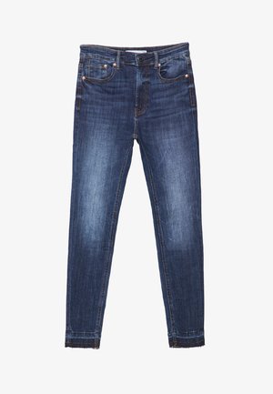 Stradivarius, D07 REGULAR WAIST SKINNY JEANS - Jeans Skinny - mottled dark blue