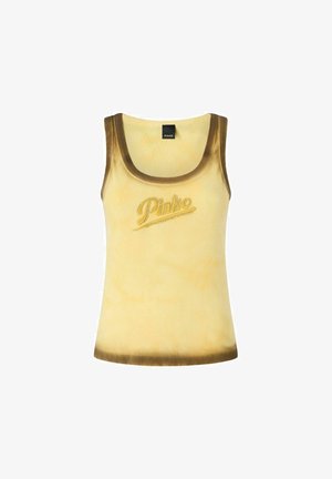 Pinko, COSMOPOLITAN CANOTTA - T-shirt con stampa - yellow-h