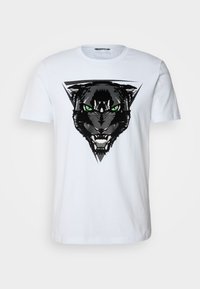 REGULAR FIT FLOCK AND INJECTION PRINT - Camiseta estampada - white