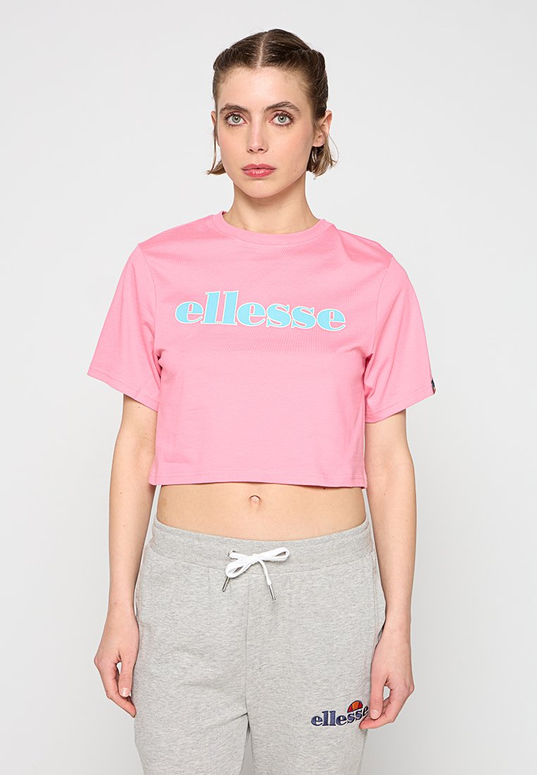 Ellesse T-shirt print donkerroze
