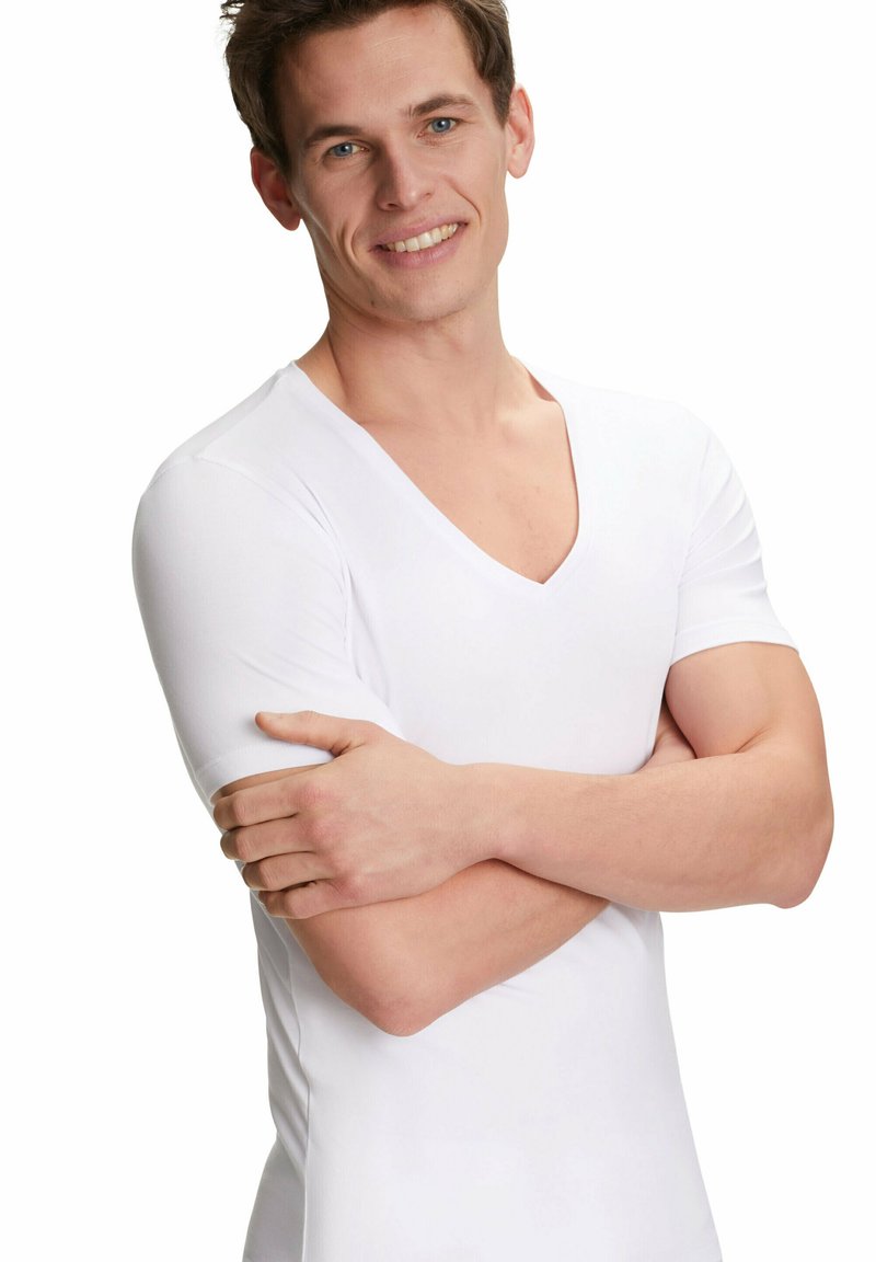 Redfield 2x T-SHIRTS met V-Hals en korte mouw grijs - grote maten
