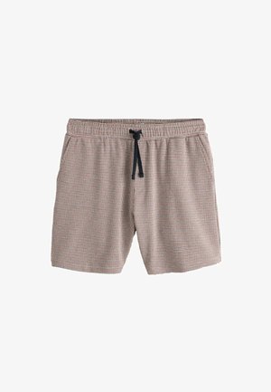Next, REGULAR FIT - JERSEY DOGTOOTH CHECK SHORTS - Shorts - red