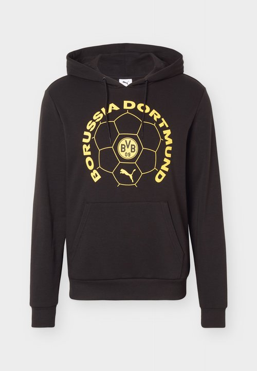 PUMA BVB DORTMUND FTBLCULTURE HOODIE - Club wear - black/faster yellow — photo 5