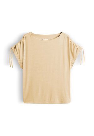 OPUS, RELAXED FIT FLUID DRAPE - T-Shirt basic - honey butter