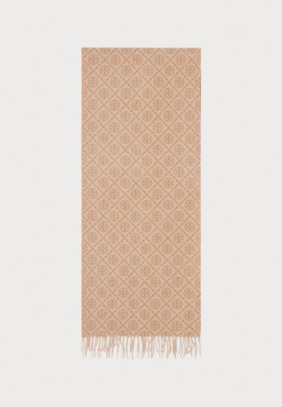 Tory Burch MONOGRAM OBLONG SCARF - Sál - camel