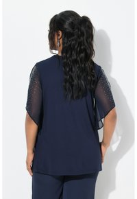 Ulla Popken SPARKLING SLEEVE - Blouse - marine