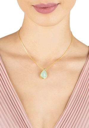 Latelita PETITE DROP AQUA CHALCEDONY - Necklace - green/blue